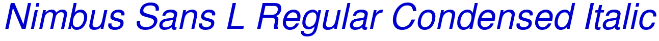 Nimbus Sans L Regular Condensed Italic フォント
